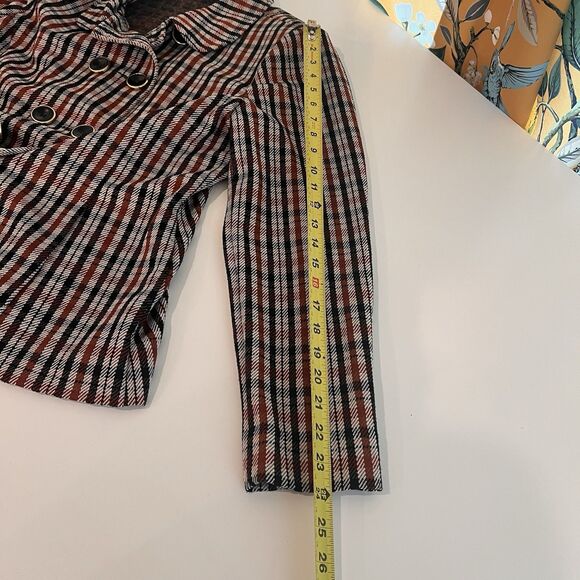 Cabi Jazzy Jacket Toffee Plaid Double Breasted Tartan Blazer 4118 Women Large - Picture 11 of 11